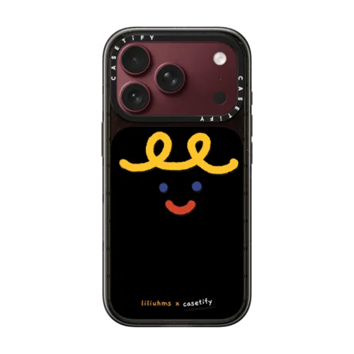 Macaroni Smile by liliuhms | iPhone 18 Pro / Impact Case MagSafe Compatible - Glossy / Glossy Black | Image 1