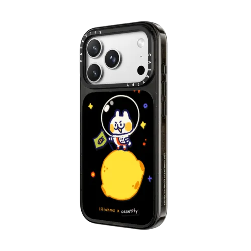Bun in Space | iPhone 18 Pro Max / Impact Case MagSafe Compatible - Glossy / Glossy Black | Image 2