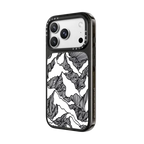 AIM HIGH 1, MOUNTAINS B&W MINIMALIST NATURE ILLUSTRATION | iPhone 18 Pro Max / Impact Case MagSafe Compatible - Glossy / Glossy Black | Image 2