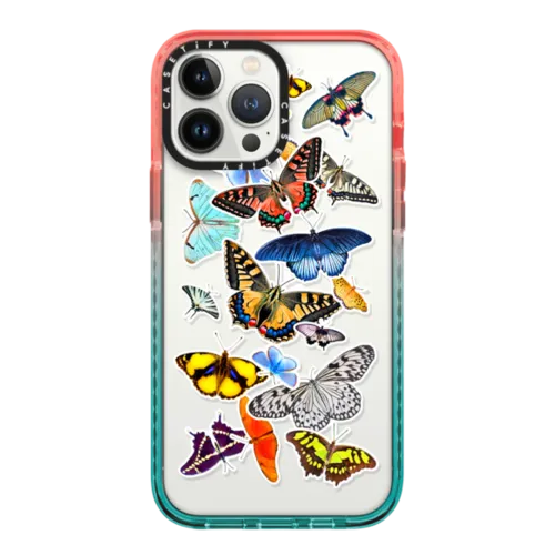 Butterfly | iPhone 13 Pro Max / Impact Case / Pink/Blue | Image 1