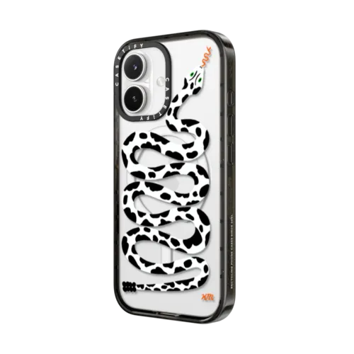 Cow Print Snake by Kristina Micotti | iPhone 17 / Impact Case MagSafe Compatible / Black | Image 2