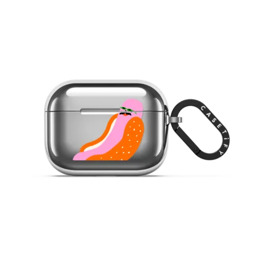 Hot Dog by Kristina Micotti | AirPods Pro 3 / Earbuds Mirror Case / Silver | Image 1