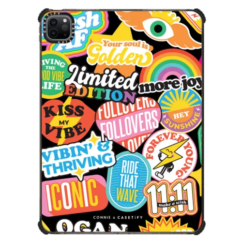The Vibe Stickers | iPad Pro 11-inch (3rd/4th gen) / iPad Impact Case / Black | Image 1