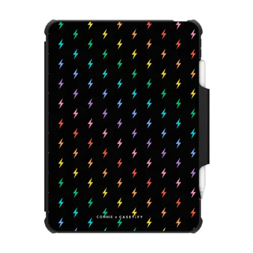 Electric Rainbow | iPad Pro 11-inch (3rd/4th gen) / iPad Impact Folio Case / Black | Image 1