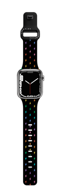Electric Rainbow | Apple Watch Series 7-9 (45mm) / Impact Band / Black | Image 1