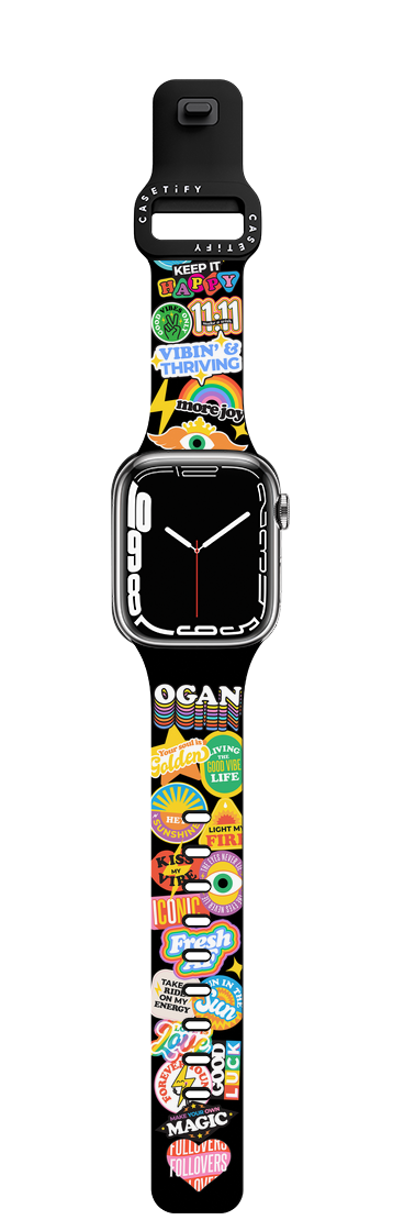 Vibe Stickers | Apple Watch Series 7-9 (45mm) / Impact Band / Black | Image 1