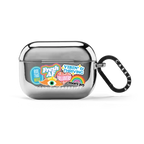 Vibe Stickers | AirPods Pro 2 / Earbuds Mirror Case / Silver | Image 1
