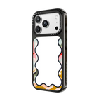 Wavy Rainbow Marble Border | iPhone 18 Pro Max / Impact Case MagSafe Compatible - Glossy / Glossy Black | Image 2
