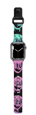 Melting Skulls by Emma Atterbury | Apple Watch Series 7-9 (45mm) / Impact Band / Black | Image 1