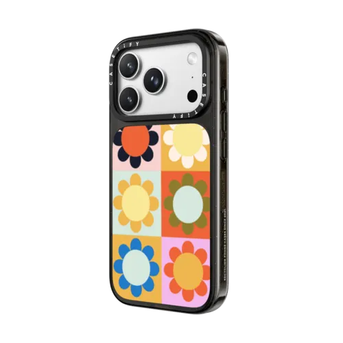 Retro Florals | iPhone 18 Pro Max / Impact Case MagSafe Compatible - Glossy / Glossy Black | Image 2