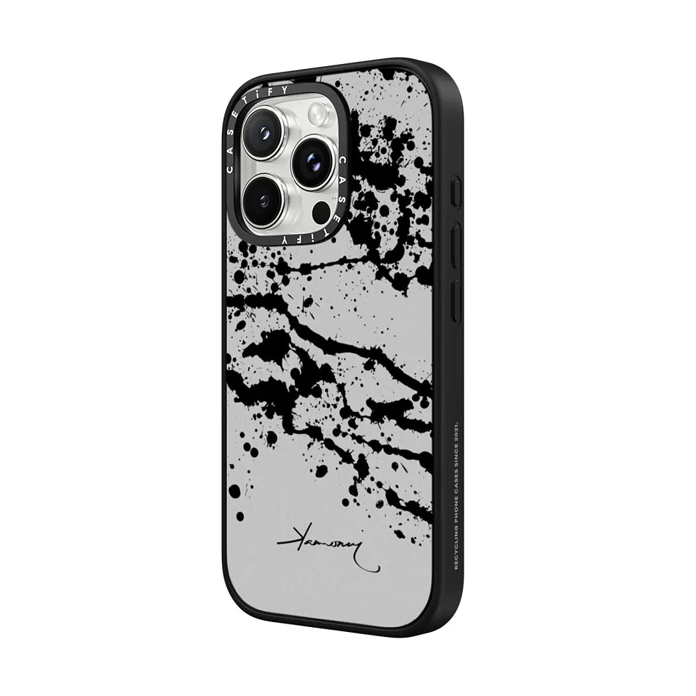 black on white