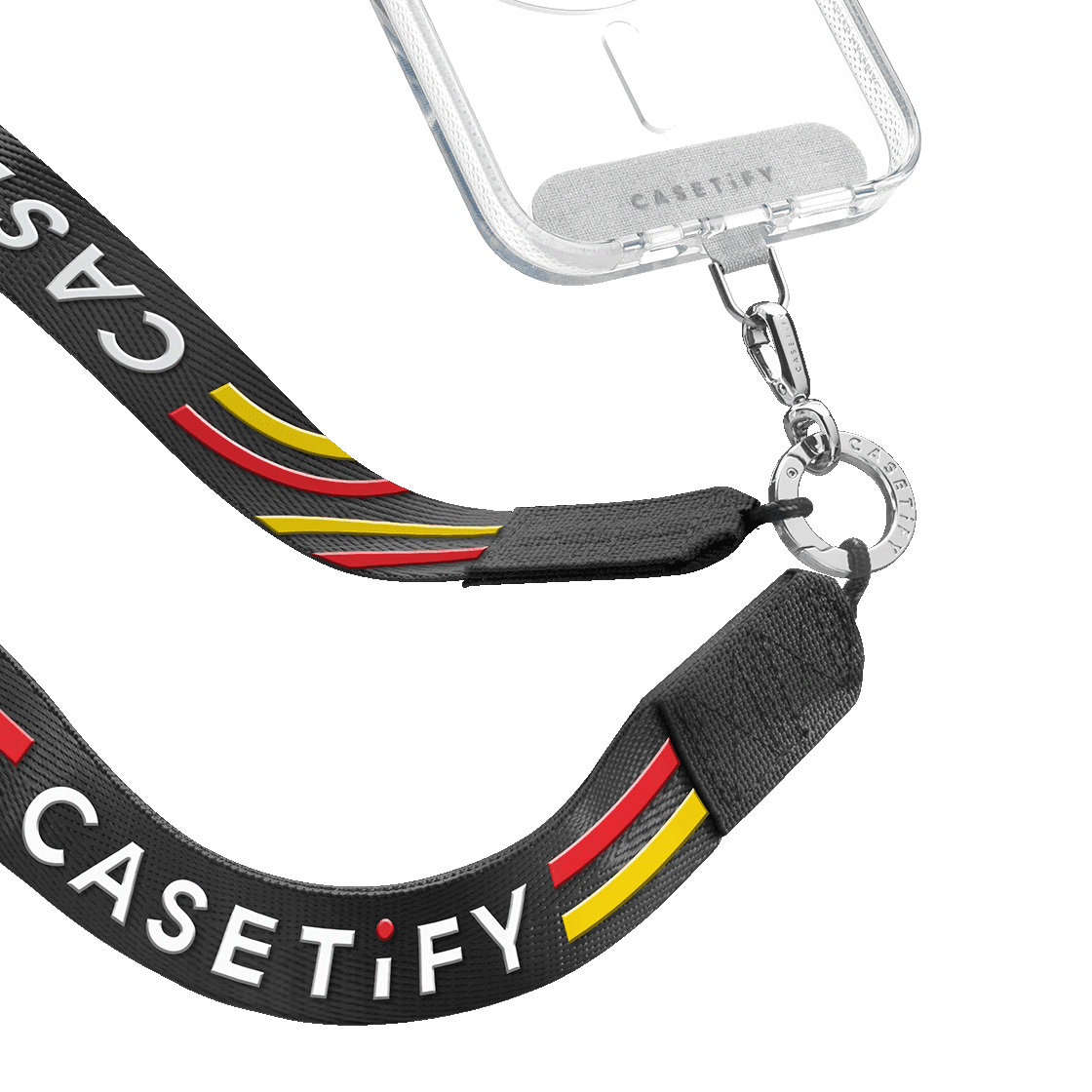 Team CASETiFY Slogan Cross-Body Strap - Black  | Image 1