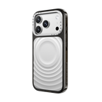 iPhone 18 Pro Max - Alloy Ripple Case - Silver on Glossy Black