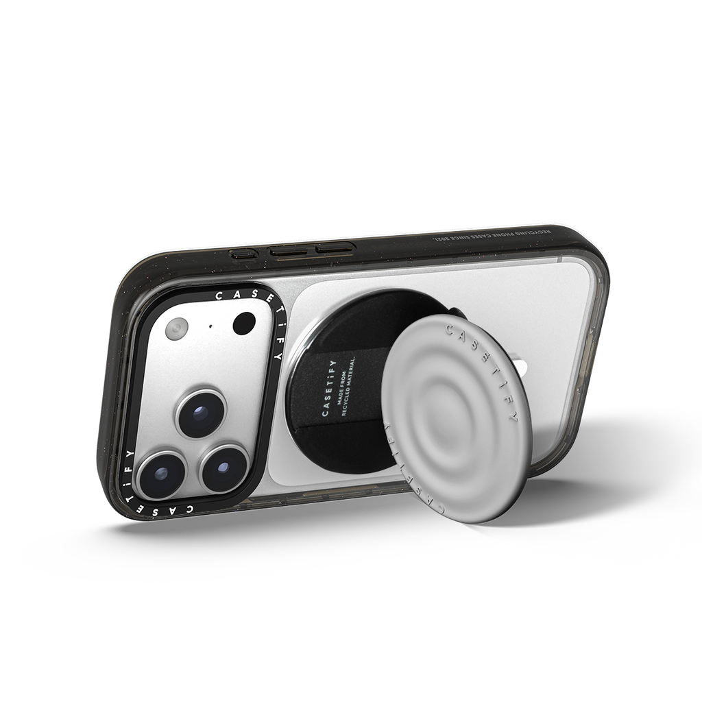 Snappy Ripple Grip Stand MagSafe Compatible - Pebble Grey
