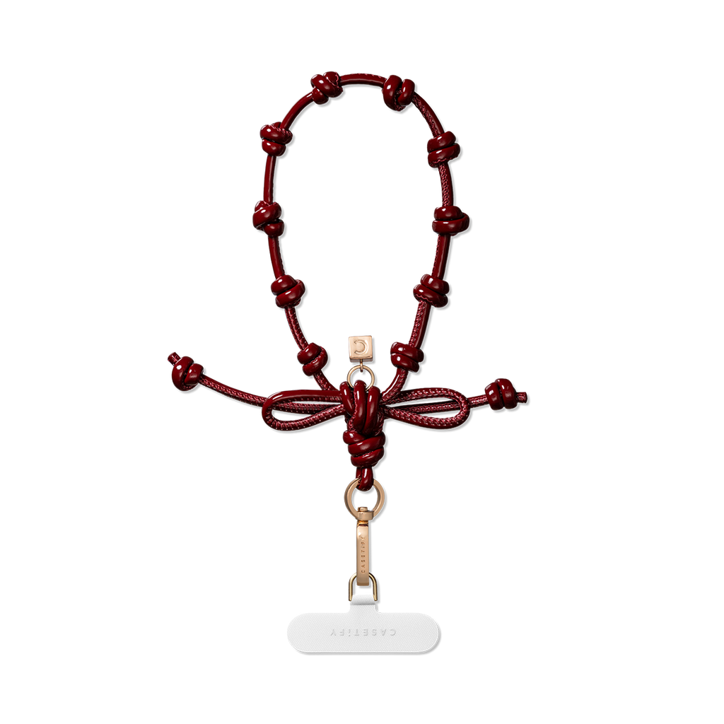 Bow Charm Wristlet - Ruby Red