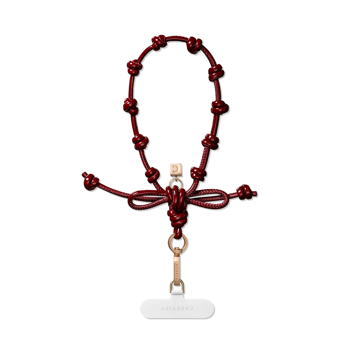 Bow Charm Wristlet - Ruby Red