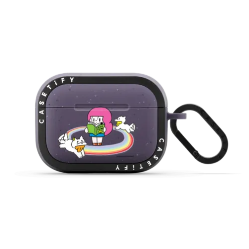 How to be happy | AirPods Pro 2 / Earbuds Bounce Case / Matte Deep Purple | Image 1