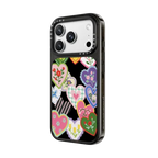 Lovely Heart Floral Stickers | iPhone 18 Pro Max / Impact Case MagSafe Compatible - Glossy / Glossy Black | Image 2