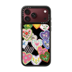 Lovely Heart Floral Stickers | iPhone 18 Pro Max / Impact Case MagSafe Compatible - Glossy / Glossy Black | Image 1