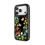 Floral Garden with Butterflies | iPhone 18 Pro Max / Impact Case MagSafe Compatible - Glossy / Glossy Black | Image 2