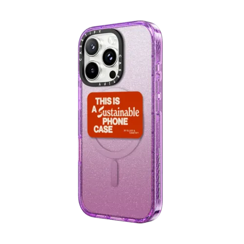 Sustainable - Elliot Ulm | iPhone 16 Pro Max / Impact Case MagSafe Compatible / Glitter Purple | Image 2