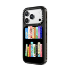 Books Lovers [waterclolor Bookshelf] | iPhone 18 Pro Max / Impact Case MagSafe Compatible - Glossy / Glossy Black | Image 2