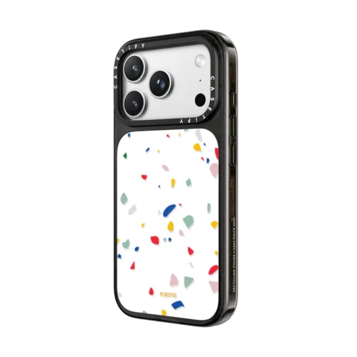 Colorful Granite by Poketo | iPhone 18 Pro Max / Impact Case MagSafe Compatible - Glossy / Glossy Black | Image 2