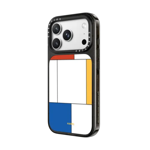 Mondrianesque by Poketo | iPhone 18 Pro Max / Impact Case MagSafe Compatible - Glossy / Glossy Black | Image 2
