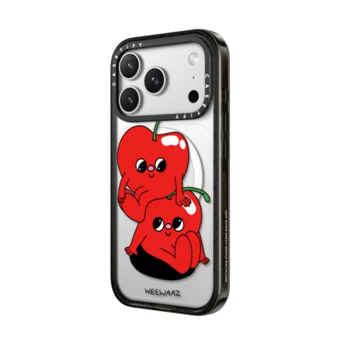 Cherries! | iPhone 17 Pro Max / Impact Case MagSafe Compatible / Black | Image 2
