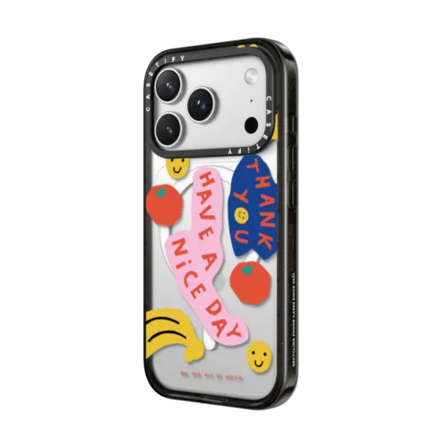 Bananas by We are out of office | iPhone 17 Pro Max / Impact Case MagSafe Compatible / Black | Image 2