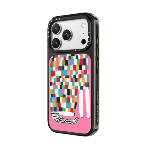 CHECKED CAT by Daria Solak Illustrations | iPhone 18 Pro Max / Impact Case MagSafe Compatible - Glossy / Glossy Black | Image 2