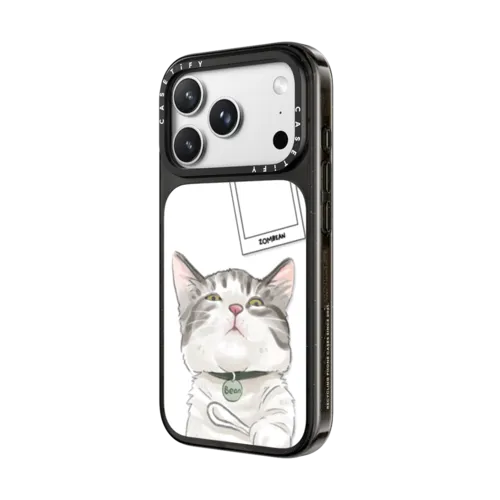 Zombean the Cat by Watercatlor | iPhone 18 Pro Max / Impact Case MagSafe Compatible - Glossy / Glossy Black | Image 2