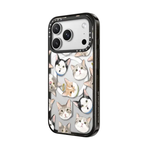 Jellybeans cat by Watercatlor | iPhone 17 Pro Max / Impact Case MagSafe Compatible / Black | Image 2