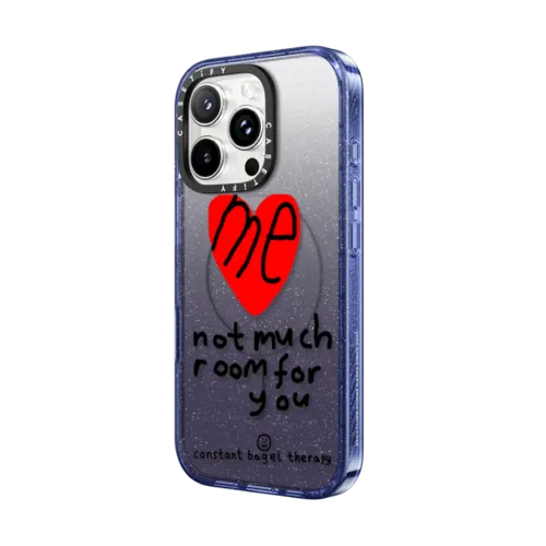 me - not much room for you | iPhone 16 Pro / Impact Case MagSafe Compatible / Glitter Indigo | Image 2
