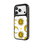 Sun Moon Stars Transparent Gold Yellow | iPhone 18 Pro Max / Impact Case MagSafe Compatible - Glossy / Glossy Black | Image 2