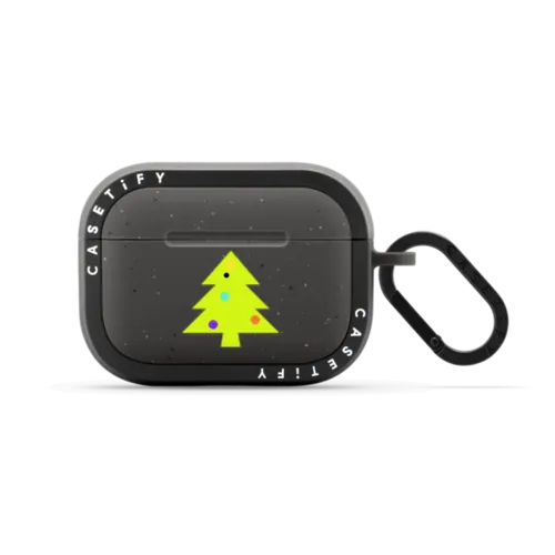 Bright Holiday Trees Airpods Pro Case | AirPods Pro / Earbuds Bounce Case / Matte Charcoal | Image 1