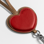 BioVeg Heart Cross-body Strap - Tan + Silver D-ring Light Grey Strap Card (NON-PRINT)