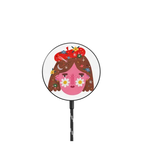 COSMIC GIRL by Daria Solak Illustrations |   / PowerThru Magnetic Wireless Charger MagSafe Compatible / Black | Image 1