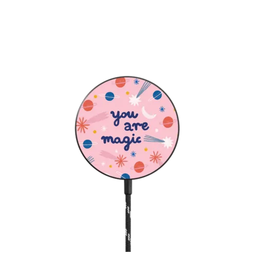 YOU ARE MAGIC by Daria Solak Illustrations |   / PowerThru Magnetic Wireless Charger MagSafe Compatible / Black | Image 1
