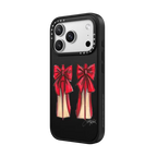 Ruby Christmas Shoes (Fashion Illustration) | iPhone 17 Pro Max / Impact Case MagSafe Compatible / Matte Black | Image 2