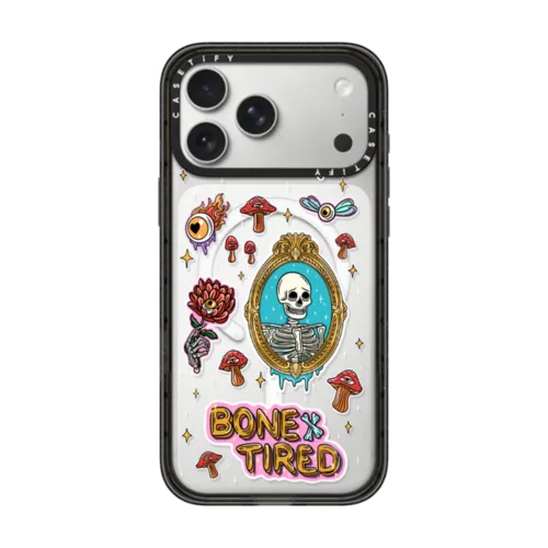 Bone Tired | iPhone 17 Pro Max / Impact Case MagSafe Compatible / Black | Image 1