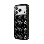Sad Skelly pattern | iPhone 17 Pro Max / Impact Case MagSafe Compatible / Black | Image 2