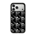 Sad Skelly pattern | iPhone 17 Pro Max / Impact Case MagSafe Compatible / Black | Image 1