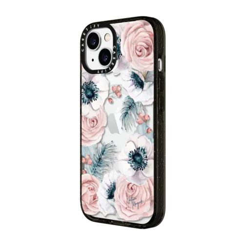 Winter Blossom Love by Nature Magick | iPhone 15 / Impact Case MagSafe Compatible / Black | Image 2