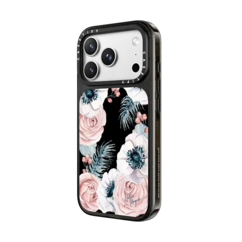 Winter Blossom Love by Nature Magick | iPhone 18 Pro Max / Impact Case MagSafe Compatible - Glossy / Glossy Black | Image 2