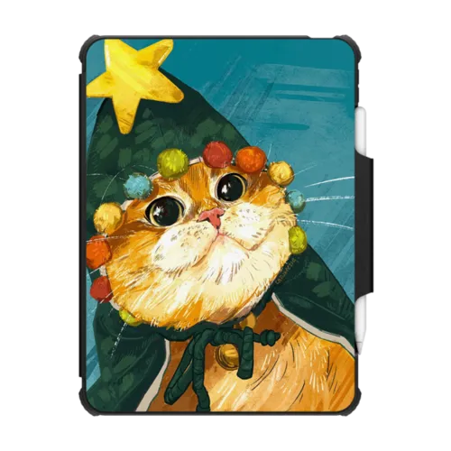 The Cat-Mas Tree | iPad Pro 12.9-inch (5th/6th gen) / iPad Impact Folio Case / Black | Image 1