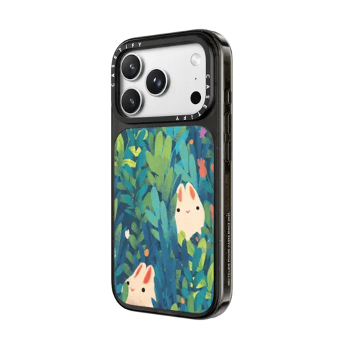 Spring Time Bunnies | iPhone 18 Pro Max / Impact Case MagSafe Compatible - Glossy / Glossy Black | Image 2
