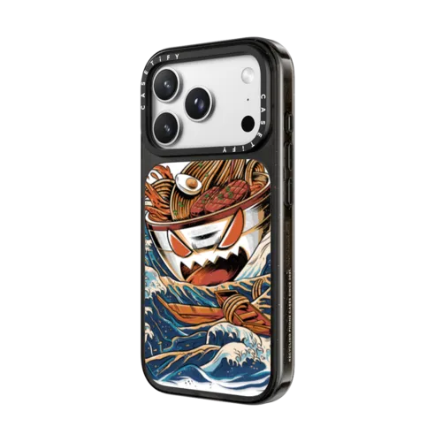 Black Great Ramen | iPhone 18 Pro Max / Impact Case MagSafe Compatible - Glossy / Glossy Black | Image 2