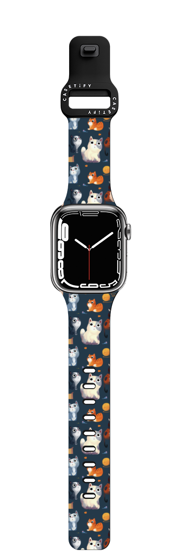 Cats | Apple Watch Series 7-9 (45mm) / Impact Band / Black | Image 1