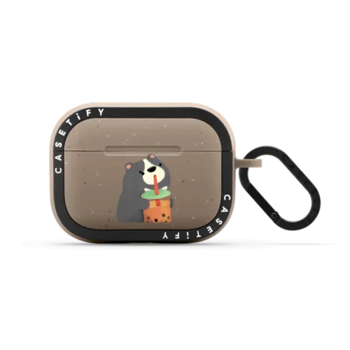 Boba Bear | AirPods Pro 2 / Earbuds Bounce Case / Matte Taupe | Image 1